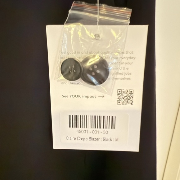 ABLE Black Women's Blazer NWT Medium Micah Drapey - Picture 2 of 5